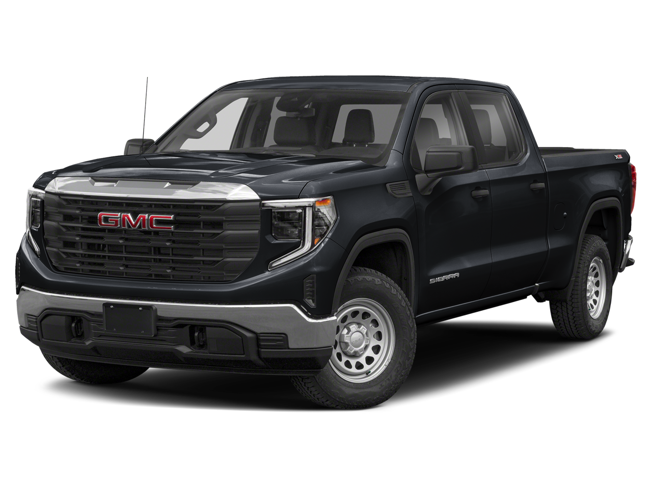 2024 GMC Sierra 1500 Elevation in Onyx Black — front three-quarter view