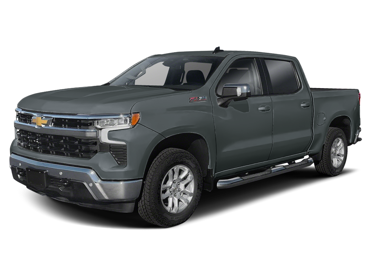 2025 Chevrolet Silverado 1500 LT in Cypress Gray — front three-quarter view