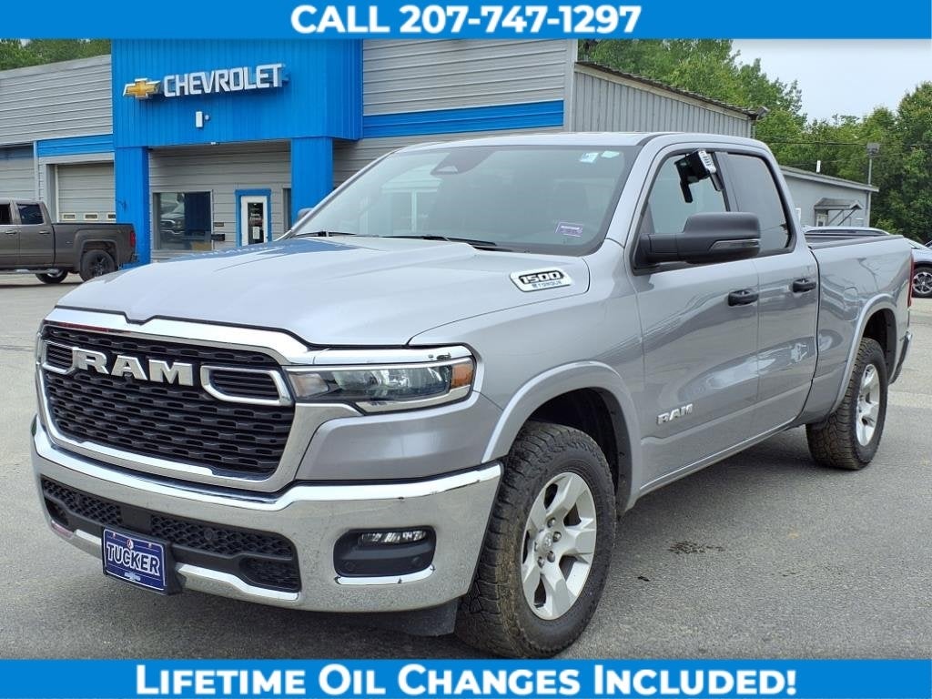 2025 RAM 1500 Big Horn in Billet Silver M — front three-quarter view