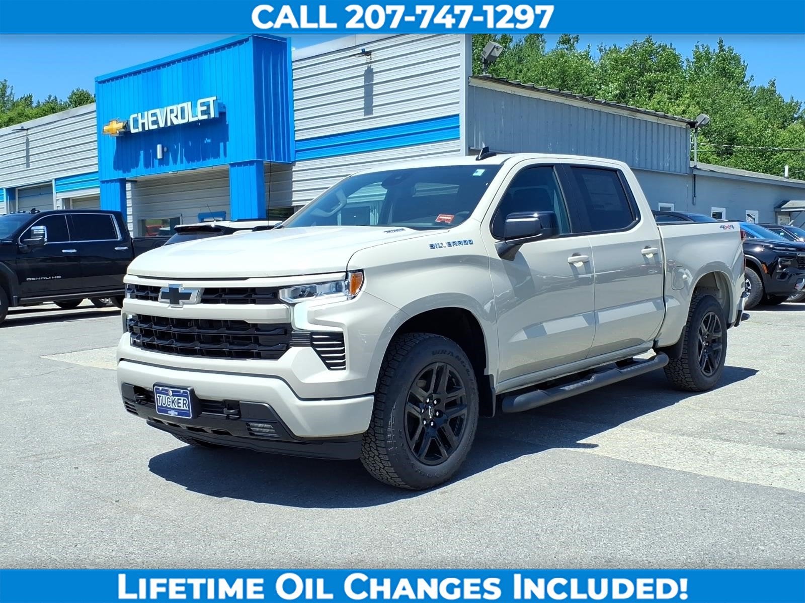 2026 Chevrolet Silverado 1500 RST in White Sands — front three-quarter view