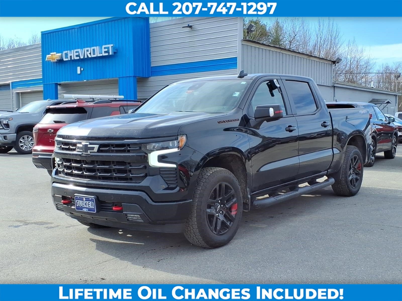 2025 Chevrolet Silverado 1500 RST in Black — front three-quarter view