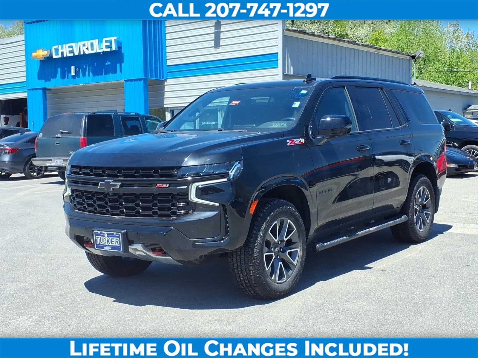 2024 Chevrolet Tahoe Z71 in Black — front three-quarter view