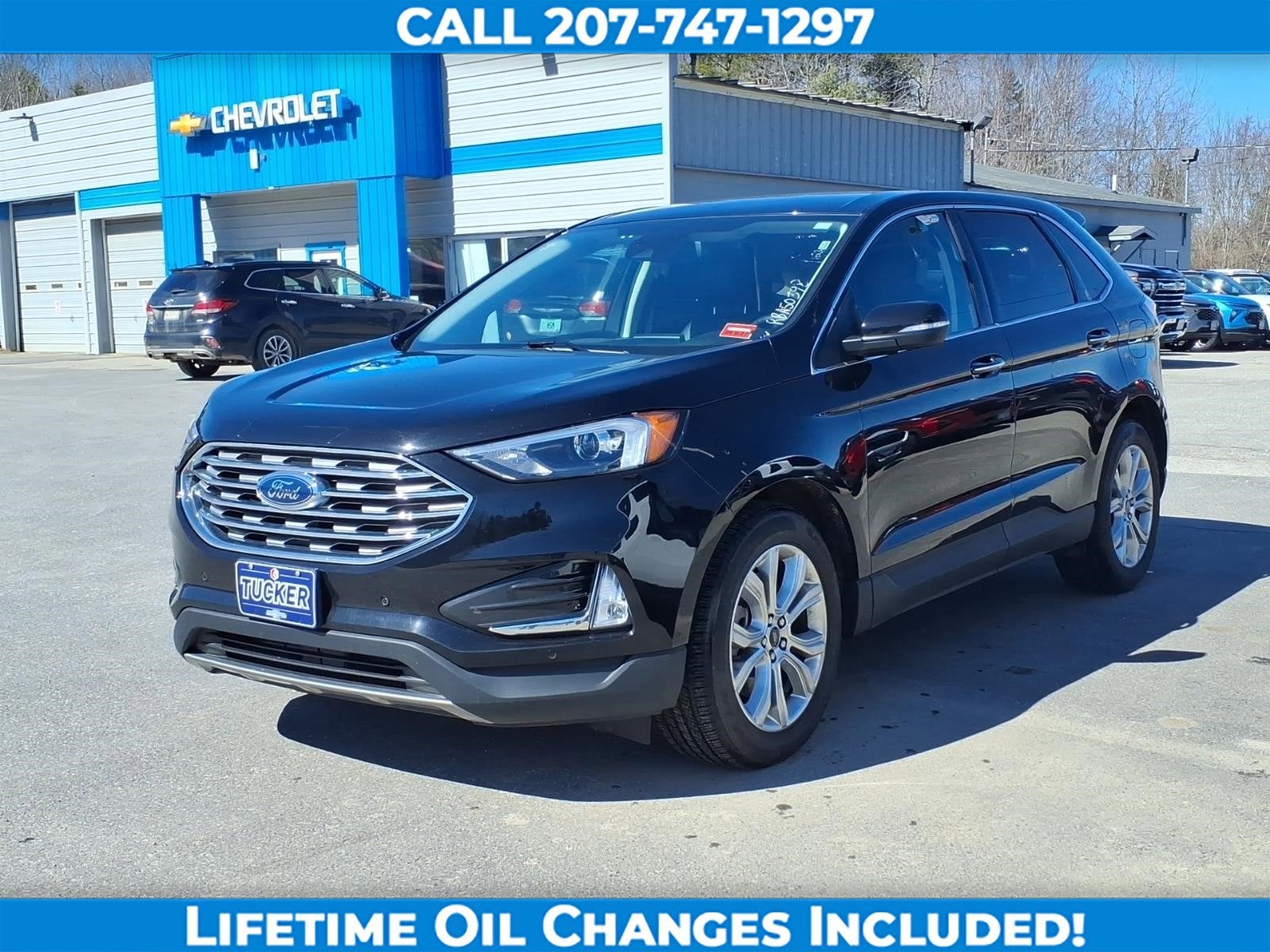 2024 Ford Edge Titanium in Black — front three-quarter view