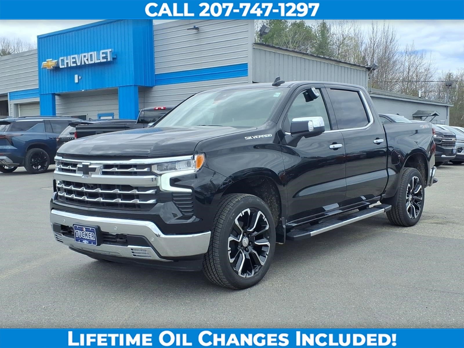 2026 Chevrolet Silverado 1500 LTZ in Black — front three-quarter view