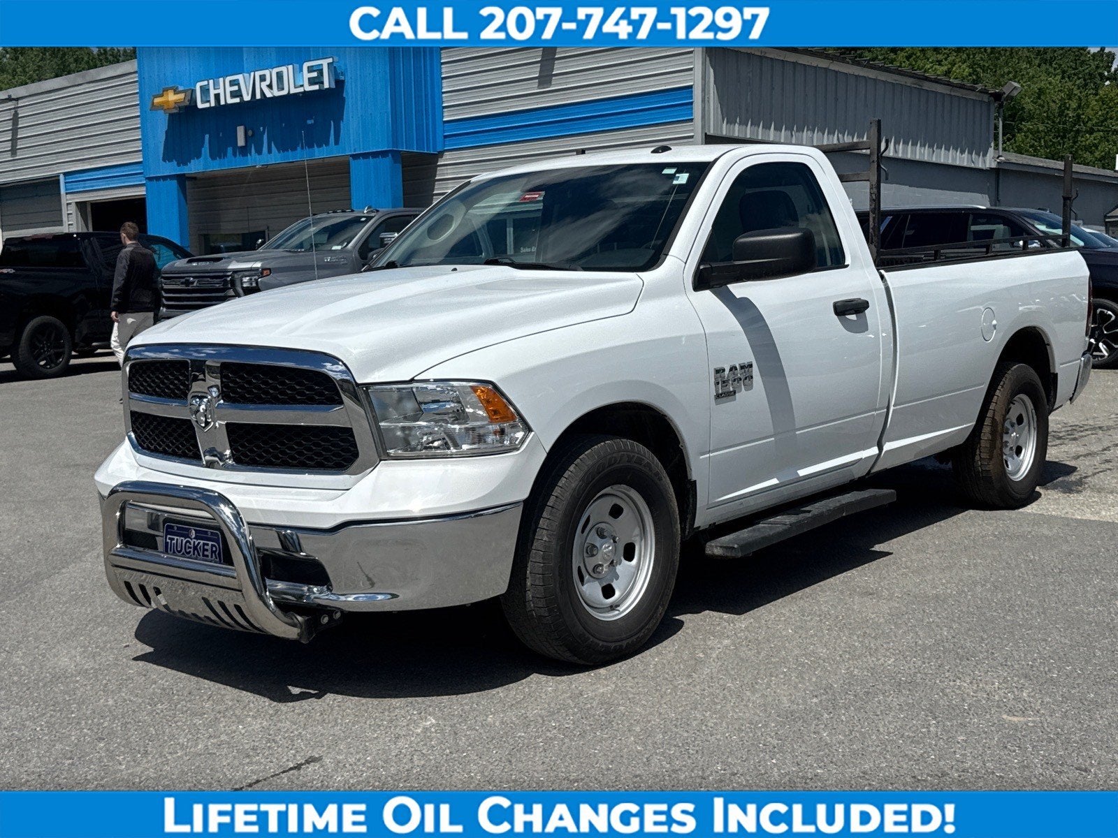 2022 RAM 1500 Classic Tradesman in White — front three-quarter view