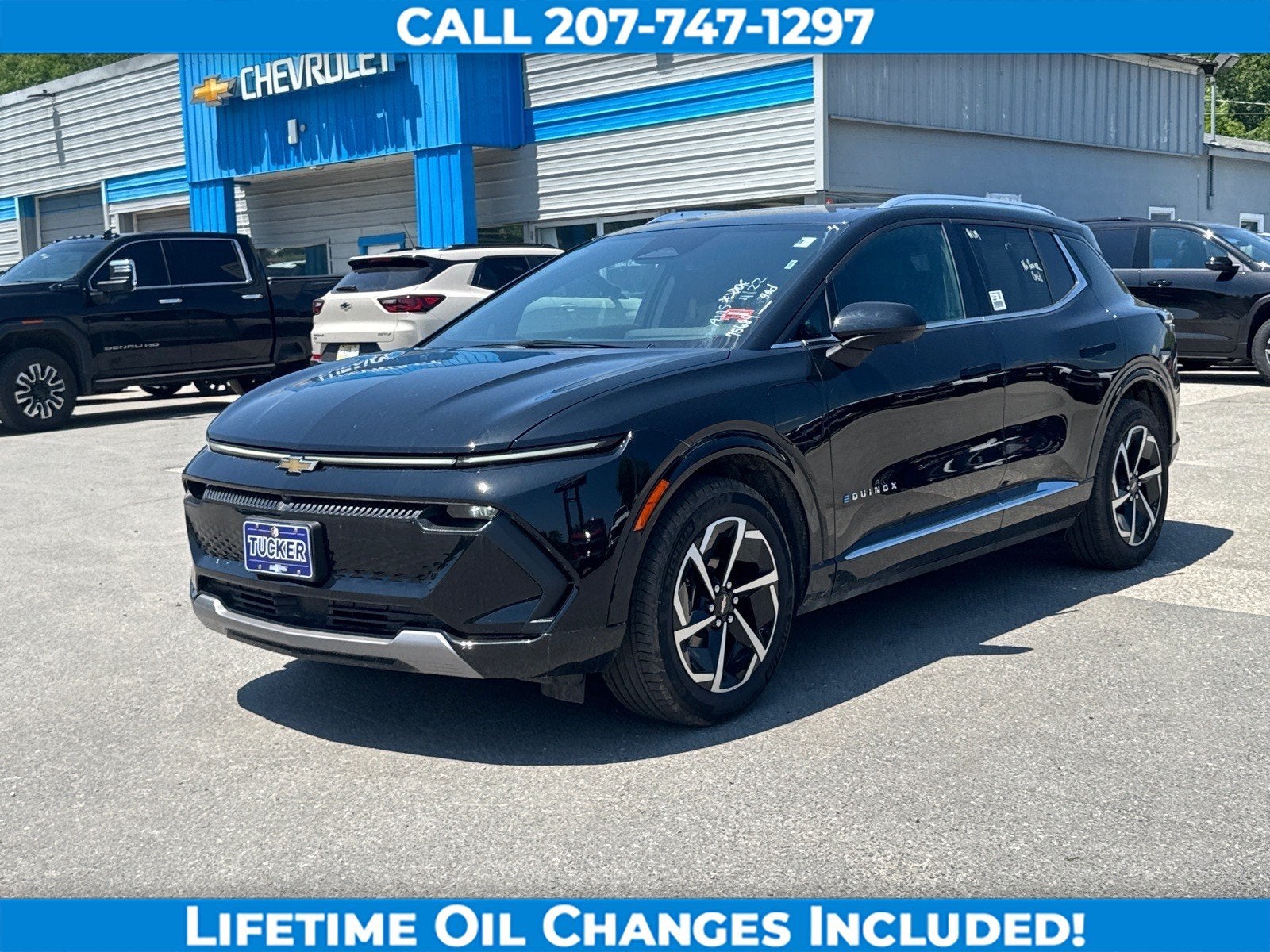 2025 Chevrolet Equinox EV LT in Black — front three-quarter view