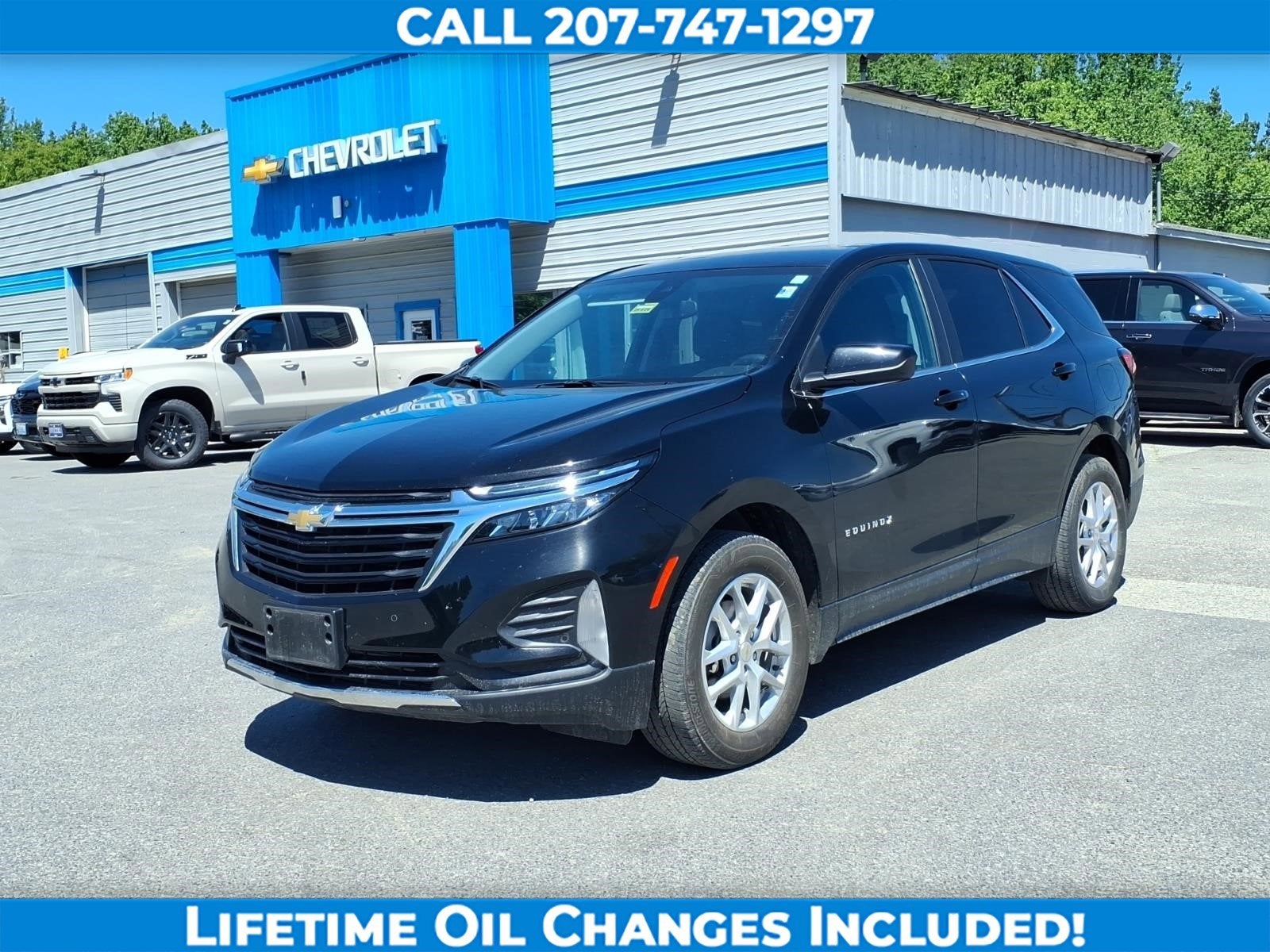 2022 Chevrolet Equinox LT in Mosaic Black Metallic — front three-quarter view